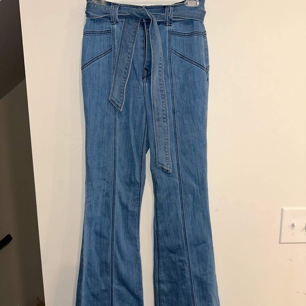 High Waisted Stretch Flare Jeans